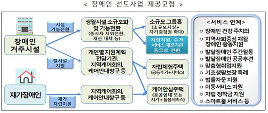 장애인 선도사업 제공모형.ⓒ보건복지부